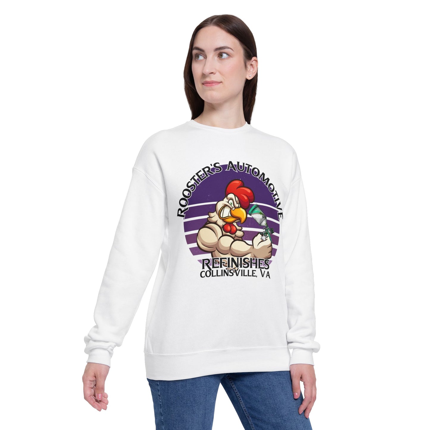 Rooster's Purple Deco Unisex Sweatshirt