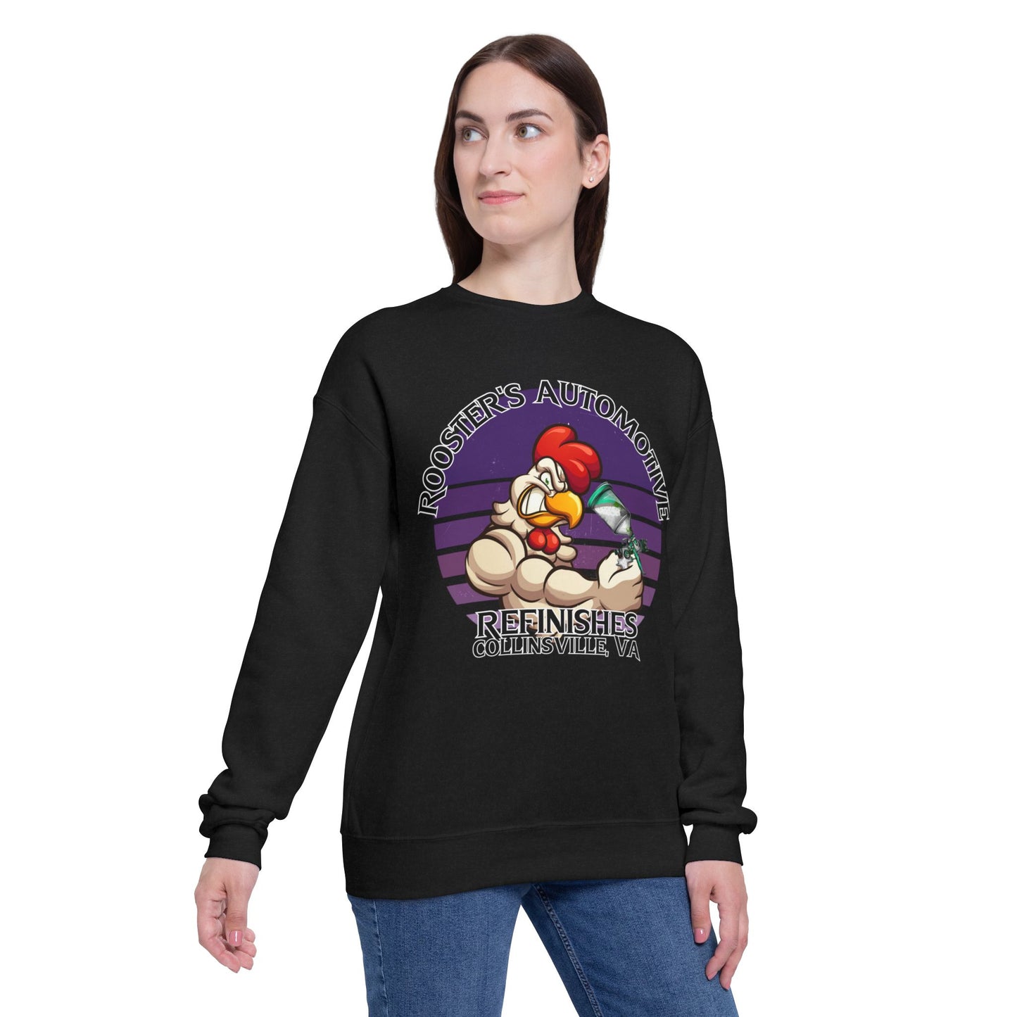 Rooster's Purple Deco Unisex Sweatshirt