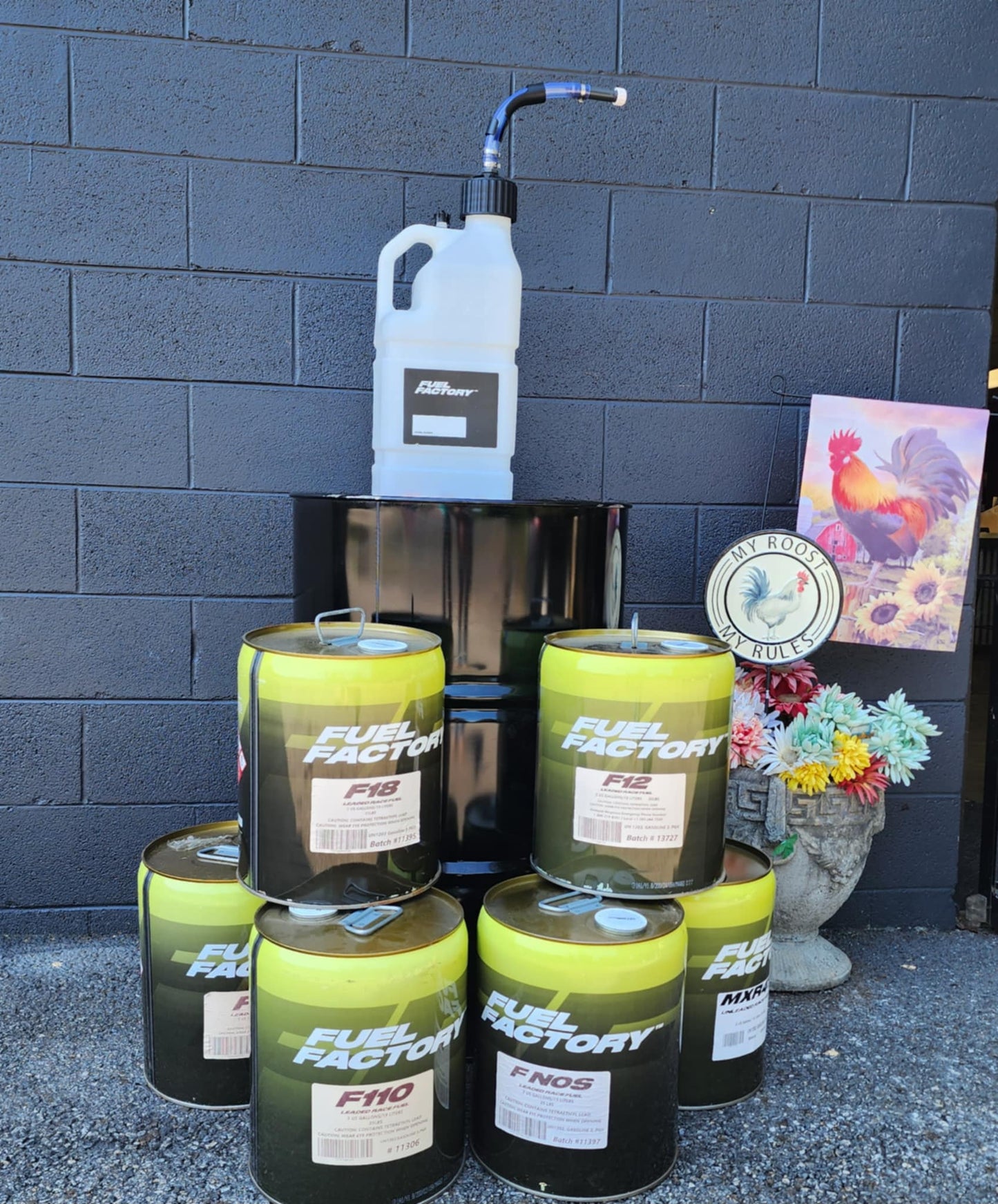 Fuel Factory Racing Fuel Cans – Available at Roosters