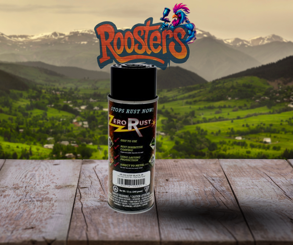 Zero Rust® black aerosol can – rust prevention coating