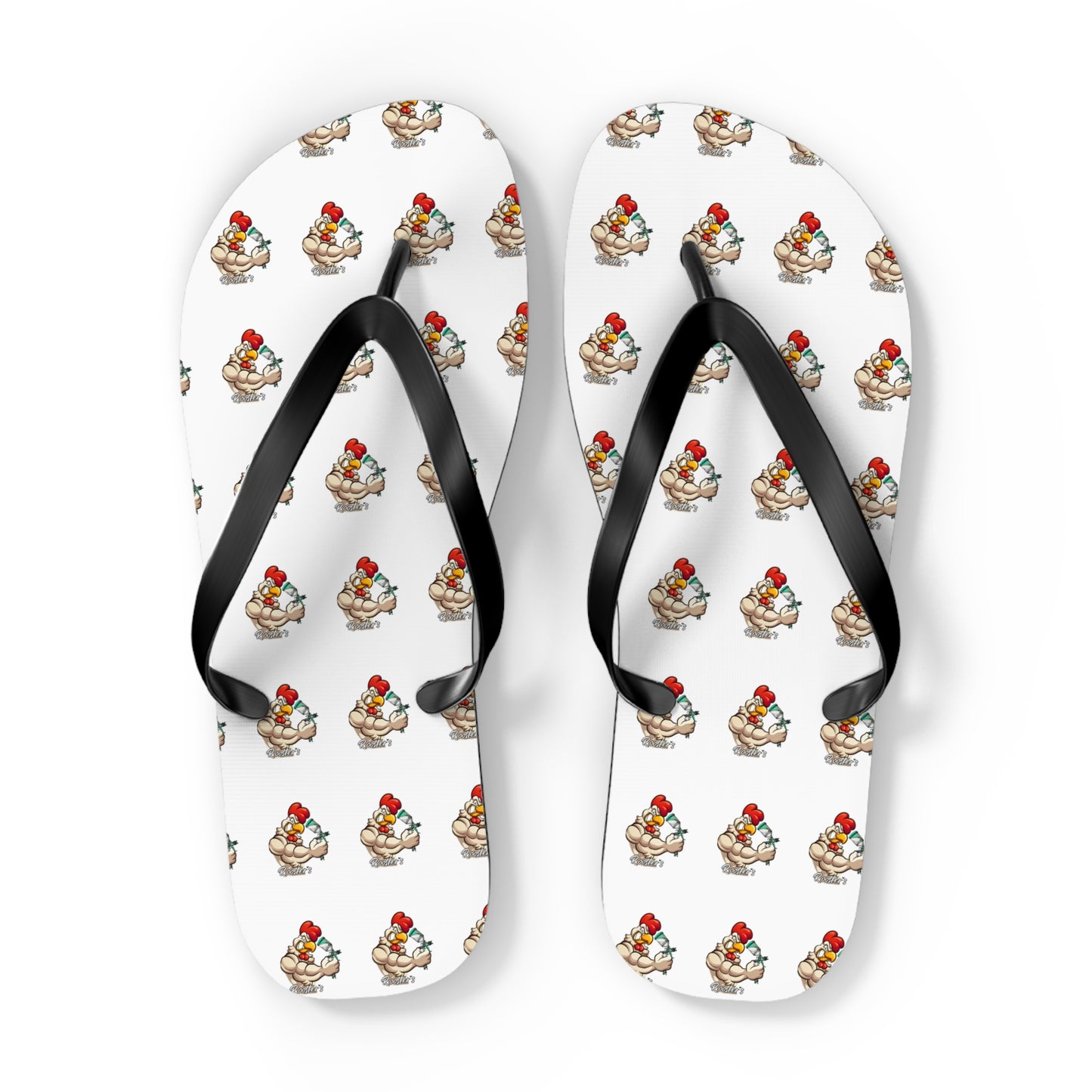 Rooster's Logo Flip Flops