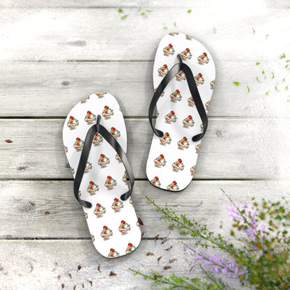 Rooster's Logo Flip Flops