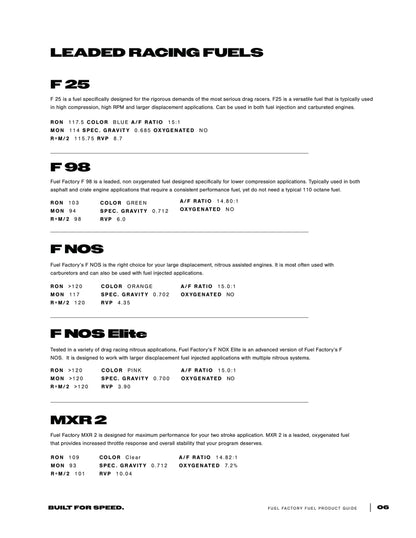 Fuel Factory - Performance Racing Fuel