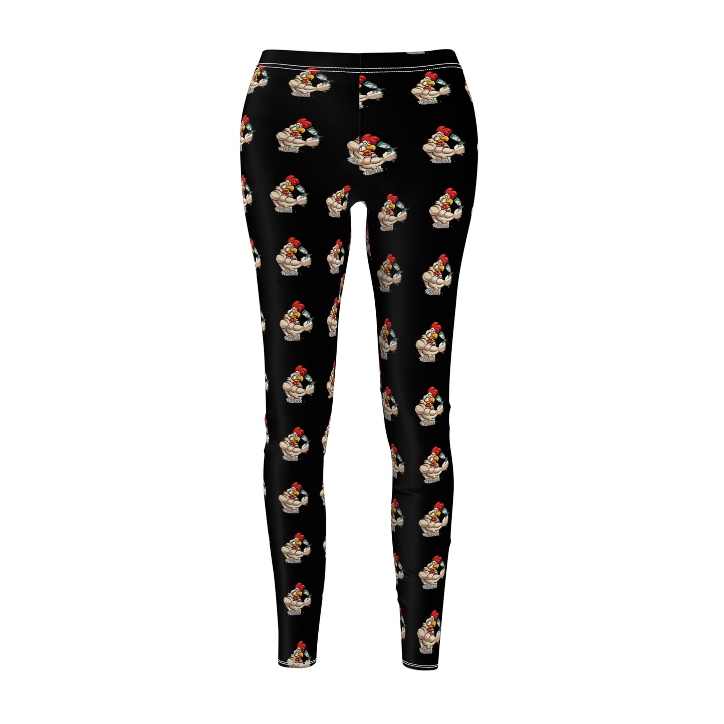 Leggings with Rooster's Logo Pattern