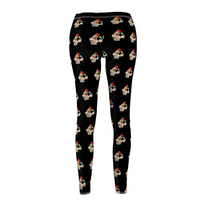 Leggings with Rooster's Logo Pattern