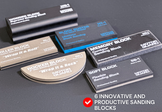Professional-grade Motor Guard Sanding Blocks for automotive bodywork
