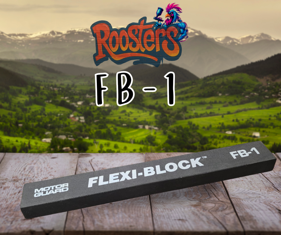 FB-1 Flexi-Block (Rectangular): Flexible rectangular sanding block for flat surfaces and tight corners.