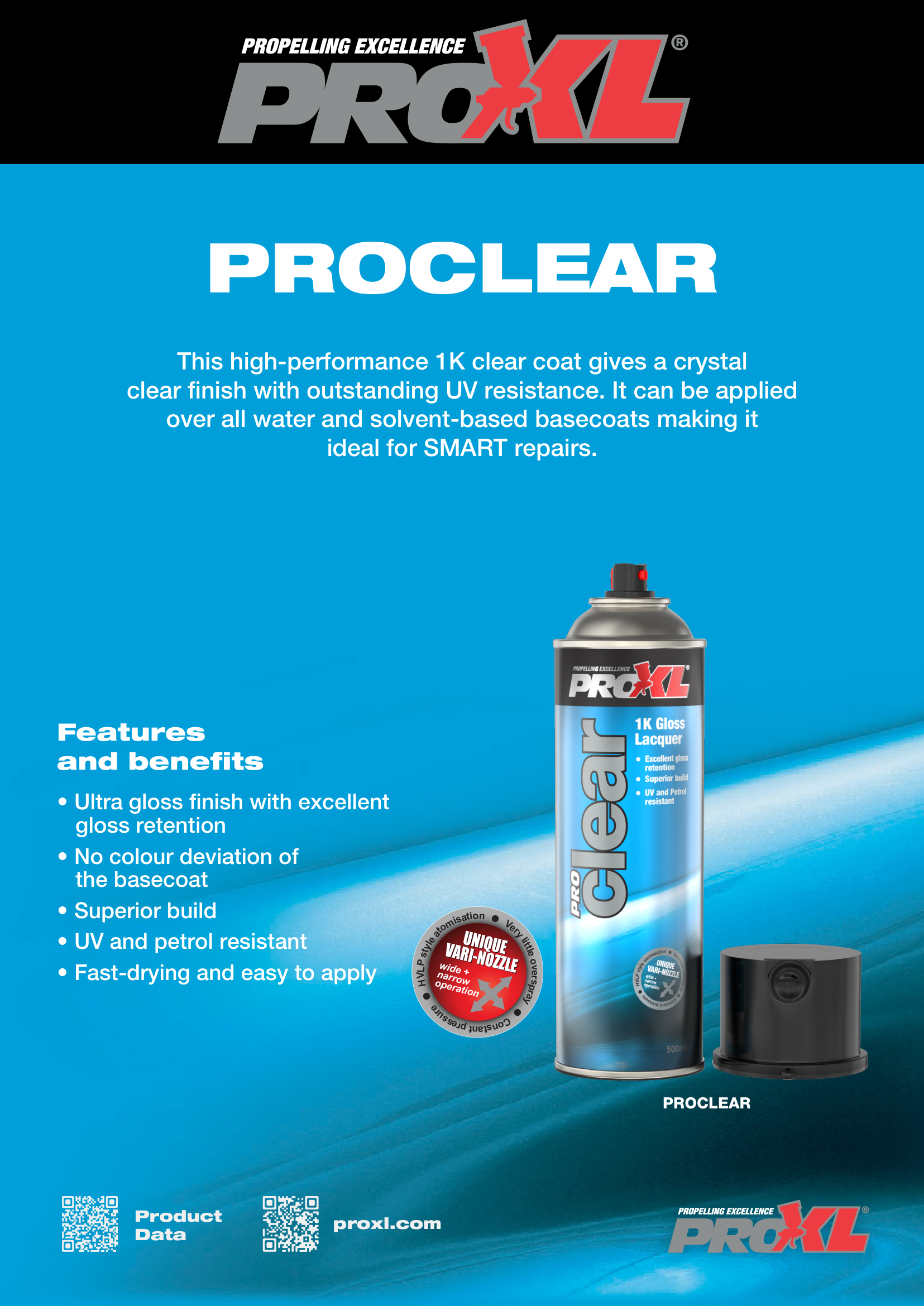 PROXL 1K Clearcoat Aerosol – Gloss