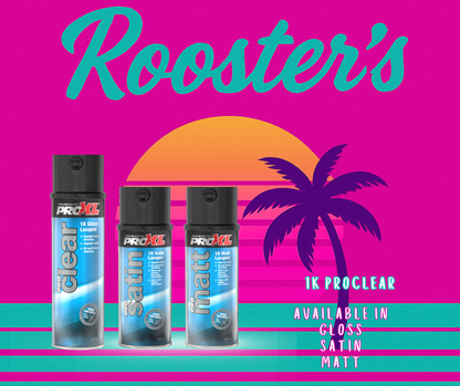 PROXL, ProClear, ProSatin, ProMatt, 1K clearcoat, clear coat aerosol,