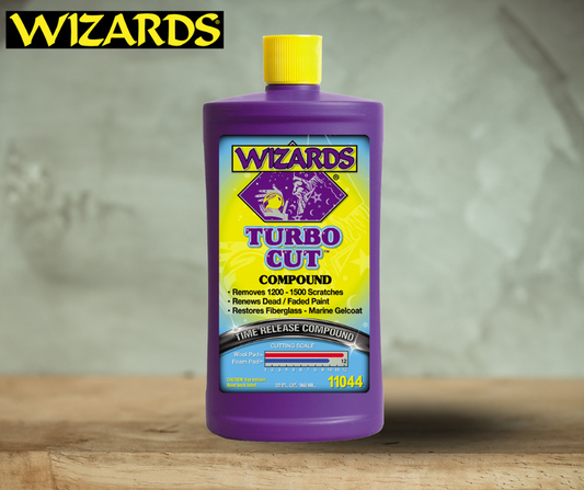 Wizards Turbo Cut – compound for fiberglass, gelcoat & dead paint